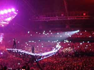 Het "rijdende" podium. Heel indrukwekkend. 
