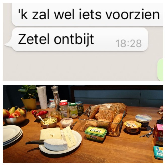 Ontbreekt nog op de foto: soep op het vuur, bananenbrood in de oven. Kwijl. 