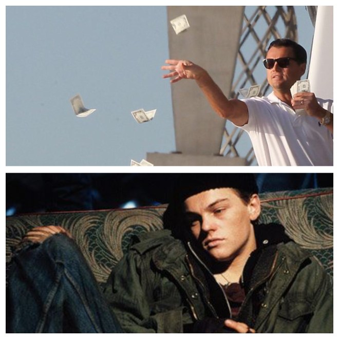 Boven: ik in Parijs. Onder: ik nu. 